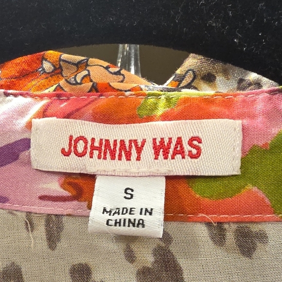 Johnny Was Wild Garden Cotton Floral and Leopard Print Mini Dress - Picture 2 of 16